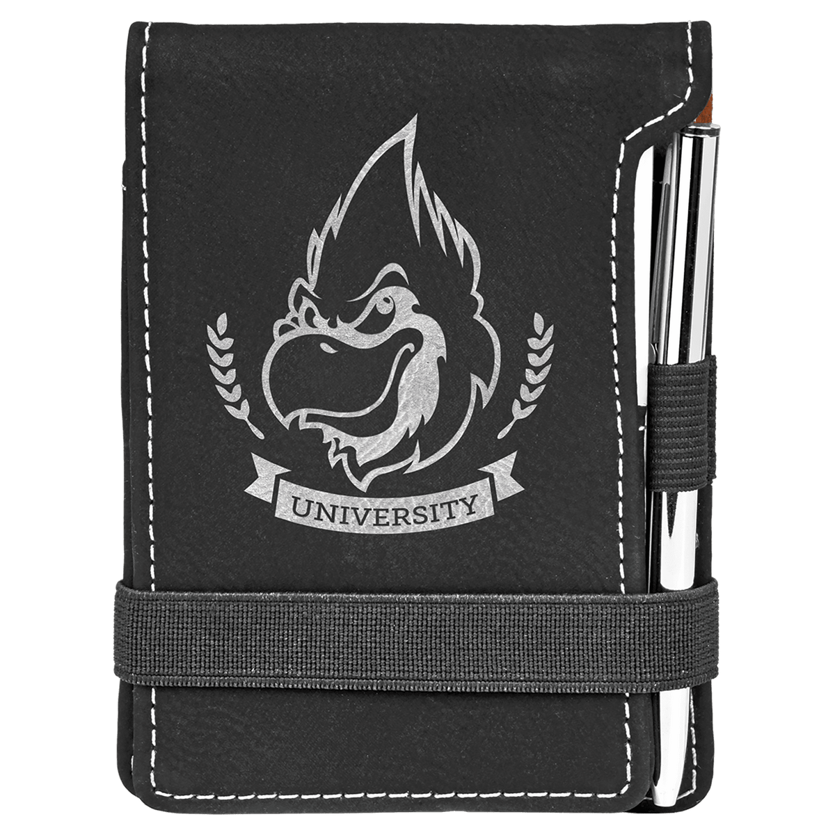3 1/4" x 4 3/4" Laserable Leatherette Mini Notepad with Pen