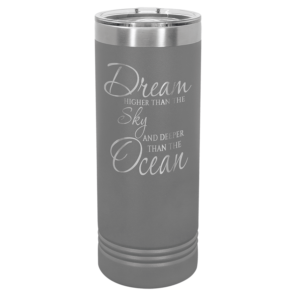 22 oz. Stainless Steel Skinny Tumbler with Slider Lid