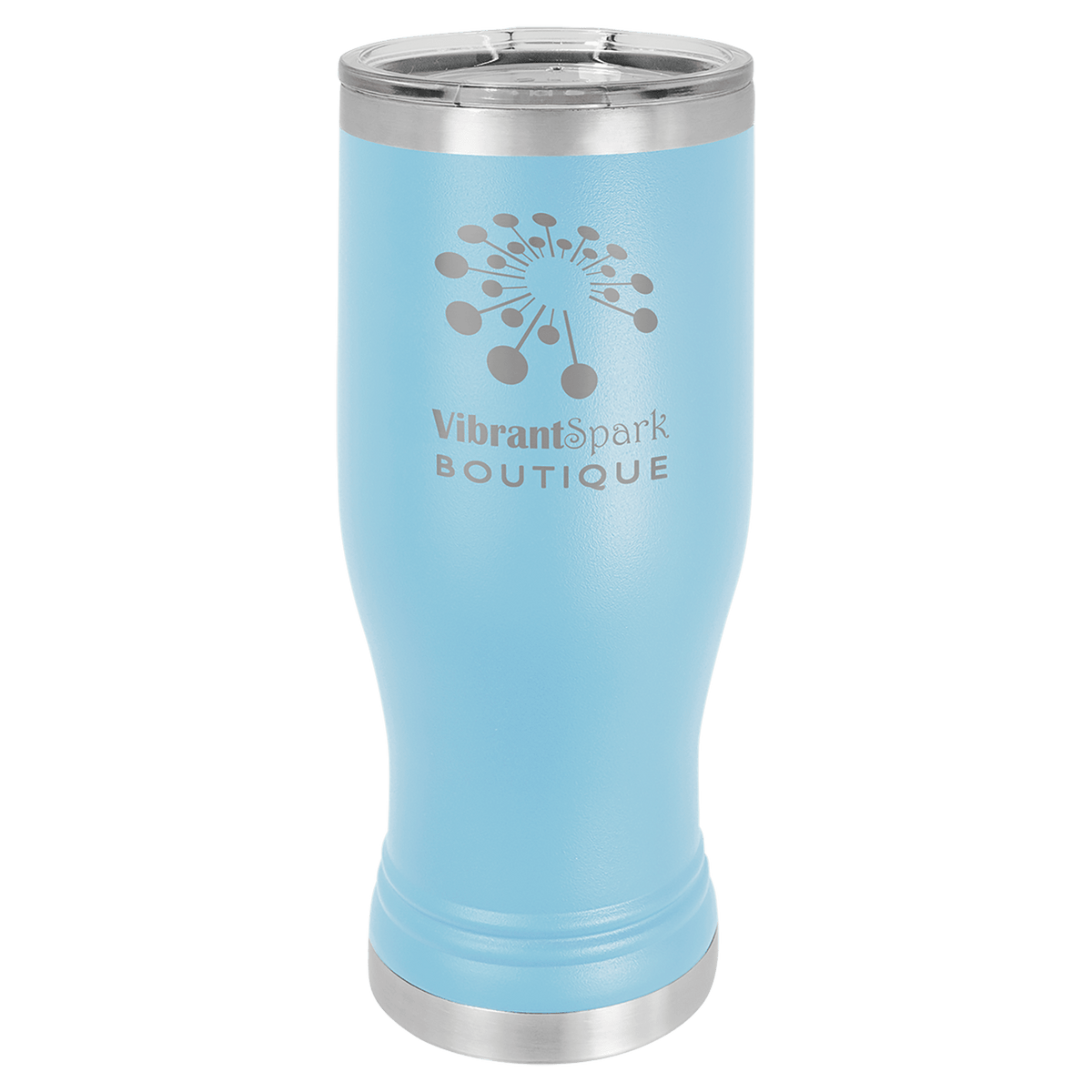 20 oz Stainless Steel Pilsner with Clear Lid