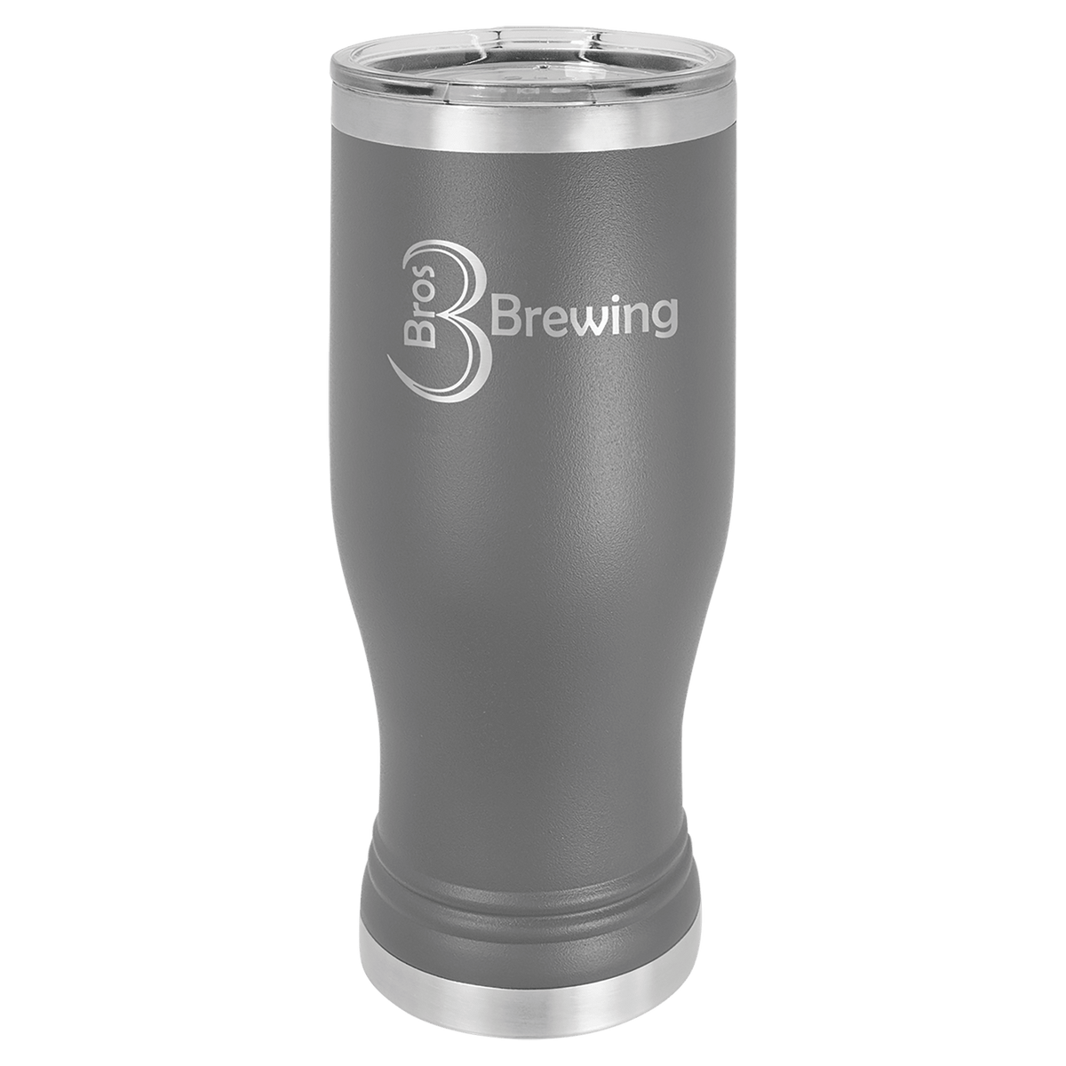 20 oz Stainless Steel Pilsner with Clear Lid