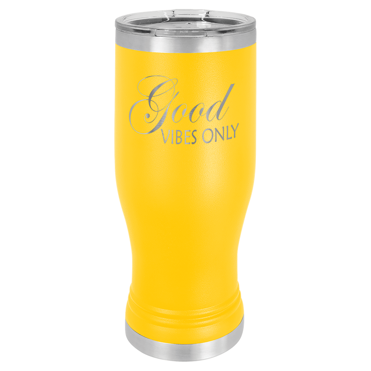 20 oz Stainless Steel Pilsner with Clear Lid
