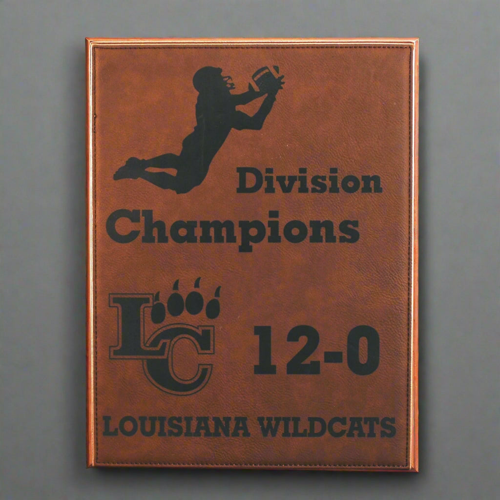 Leatherette Plaque - Dark Brown