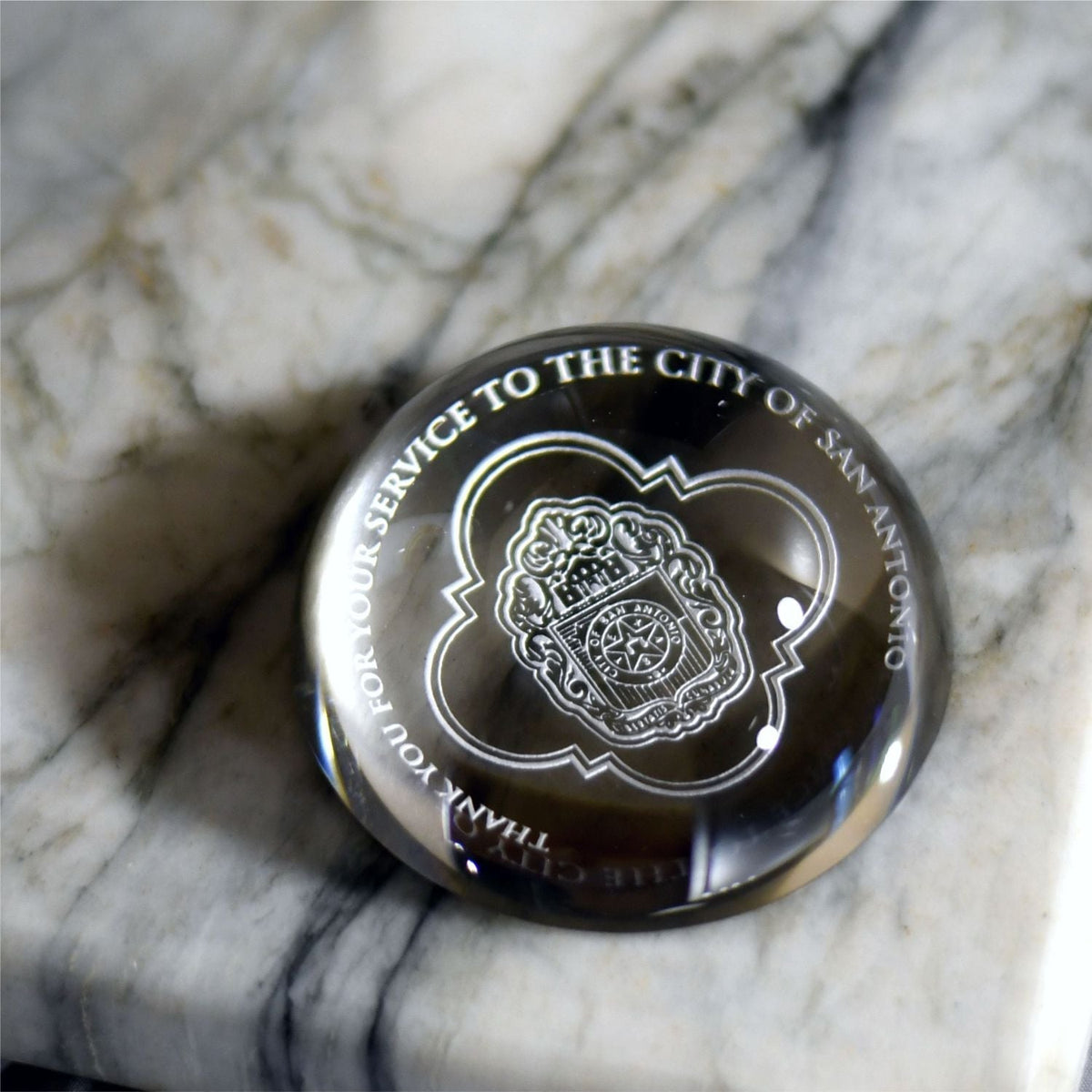 Crystal Paperweight - High Profile Dome