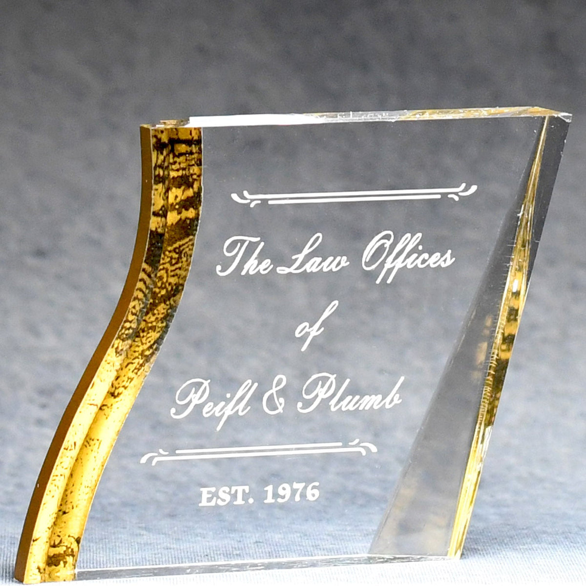 Acrylic Angled Square Paperweight