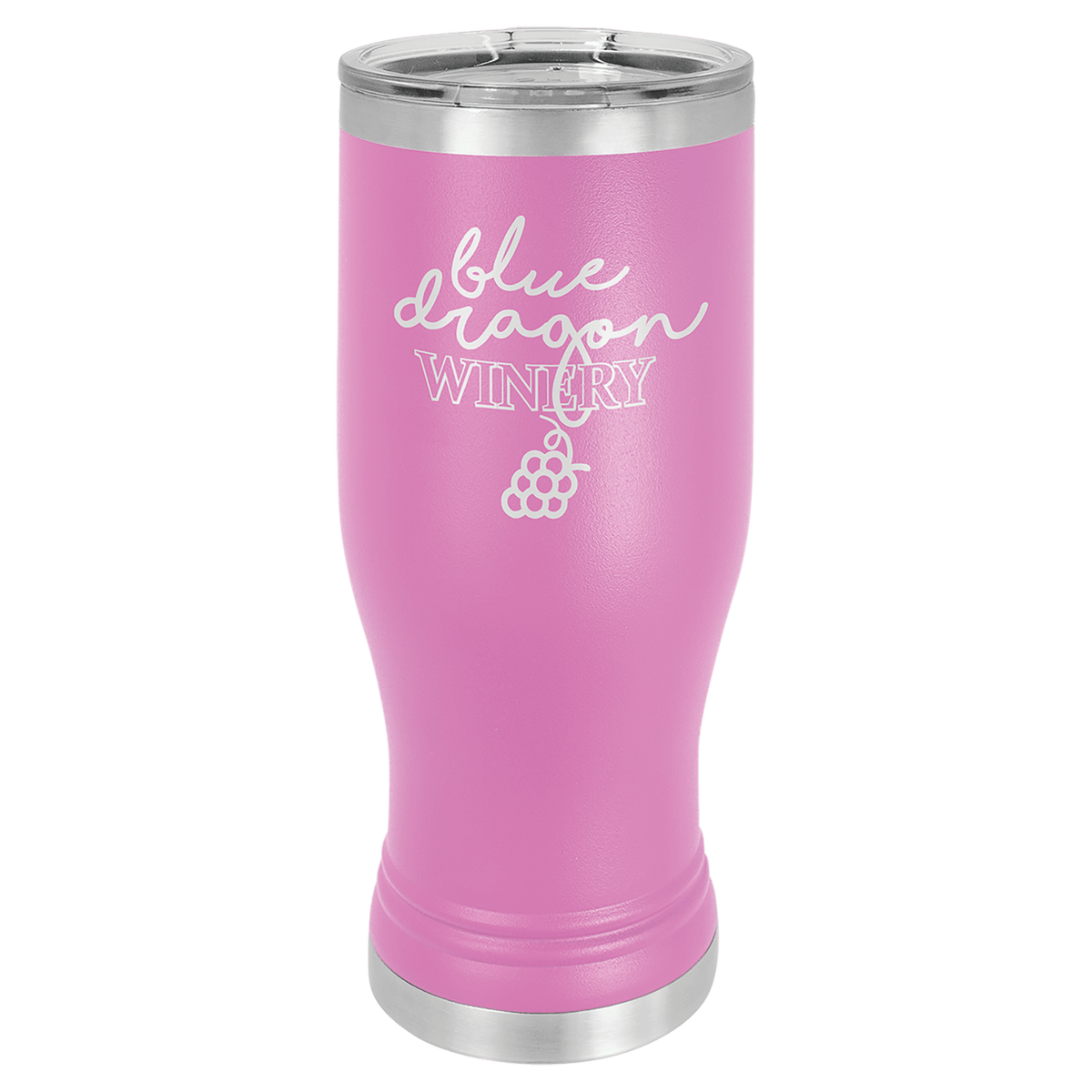 20 oz Stainless Steel Pilsner with Clear Lid