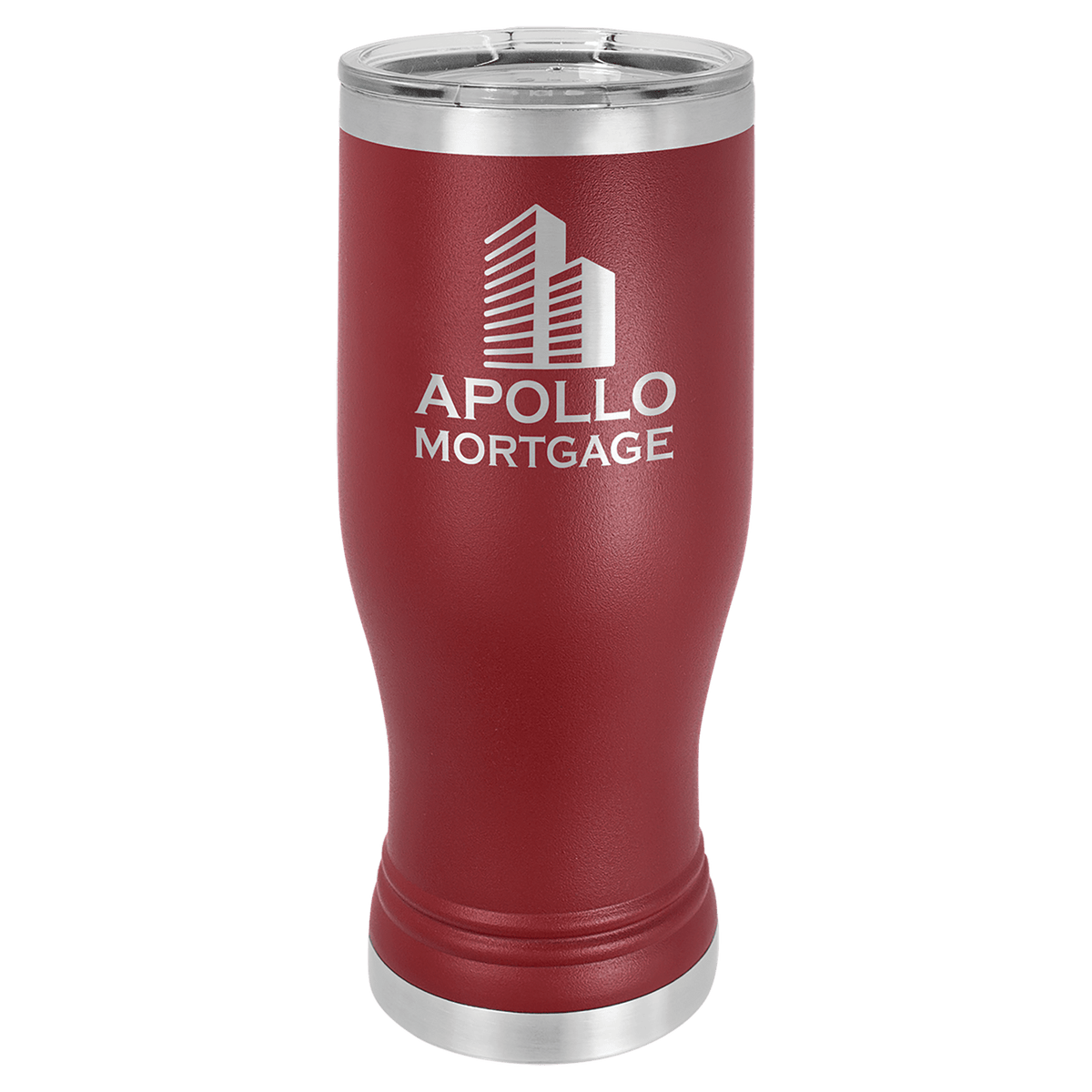 20 oz Stainless Steel Pilsner with Clear Lid