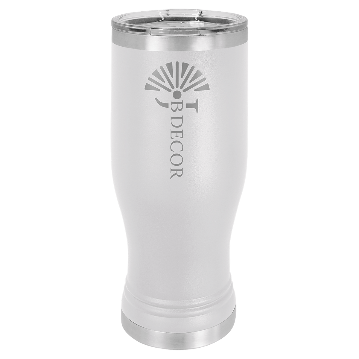 20 oz Stainless Steel Pilsner with Clear Lid