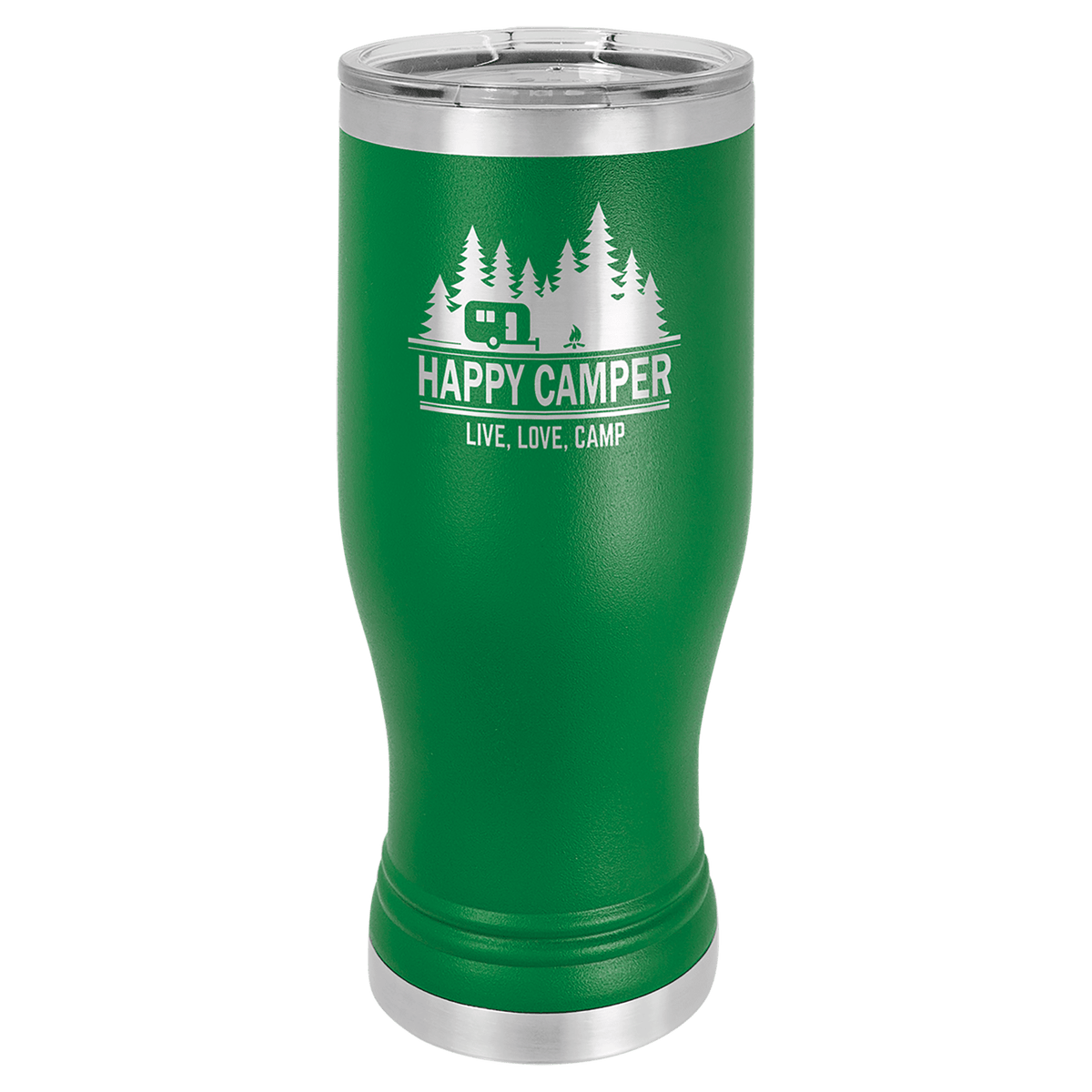 20 oz Stainless Steel Pilsner with Clear Lid