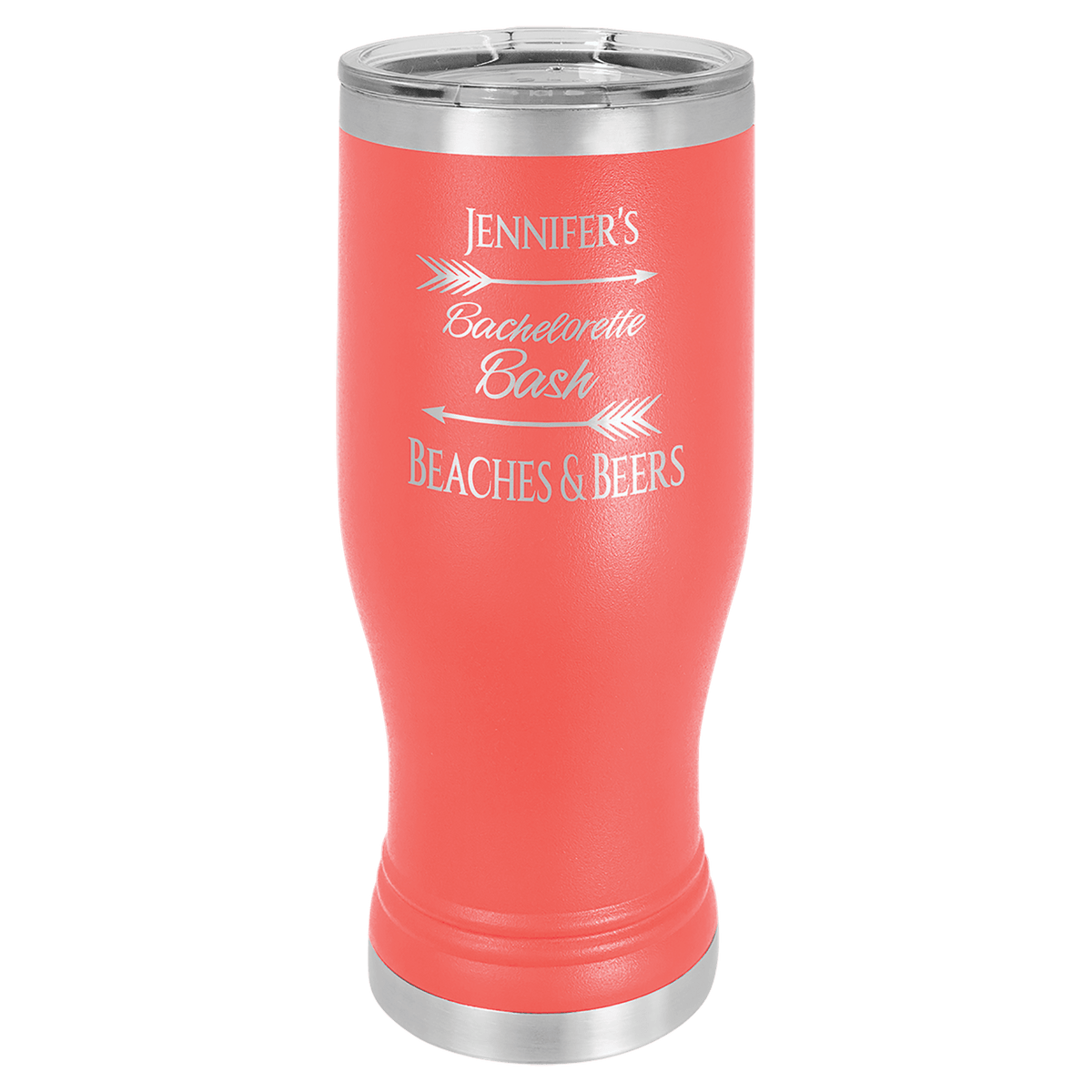 20 oz Stainless Steel Pilsner with Clear Lid